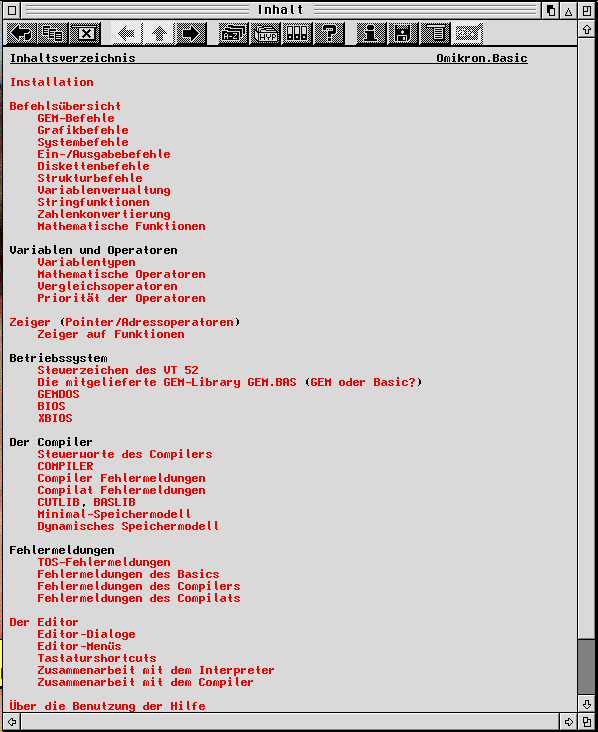 Titelseite des Hypertextes