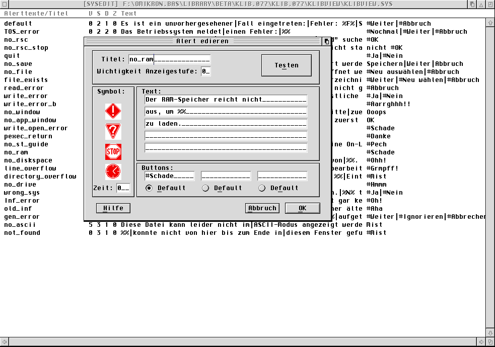 Screenshot SYS-Edit